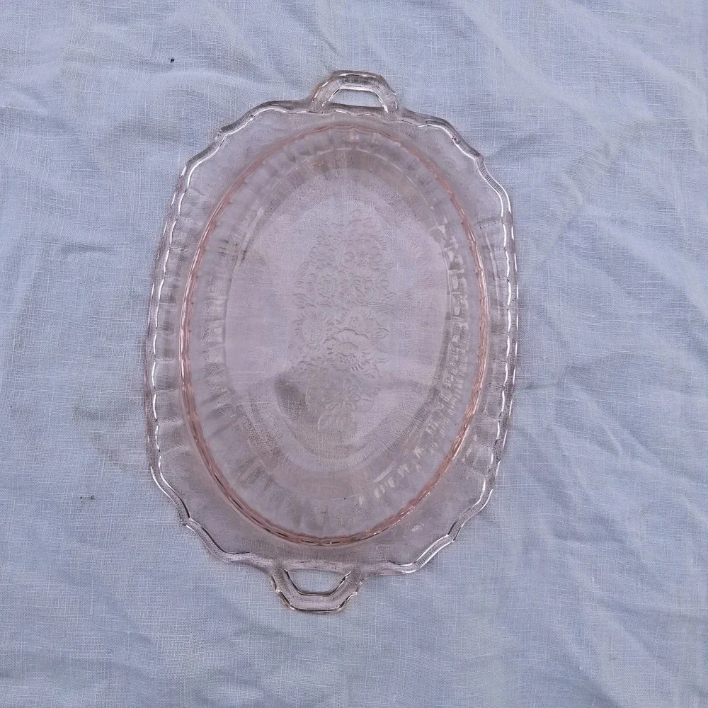 Vintage Anchor Hocking Mayfair Open‎ Rose Pink Depression Glass Bowl 11